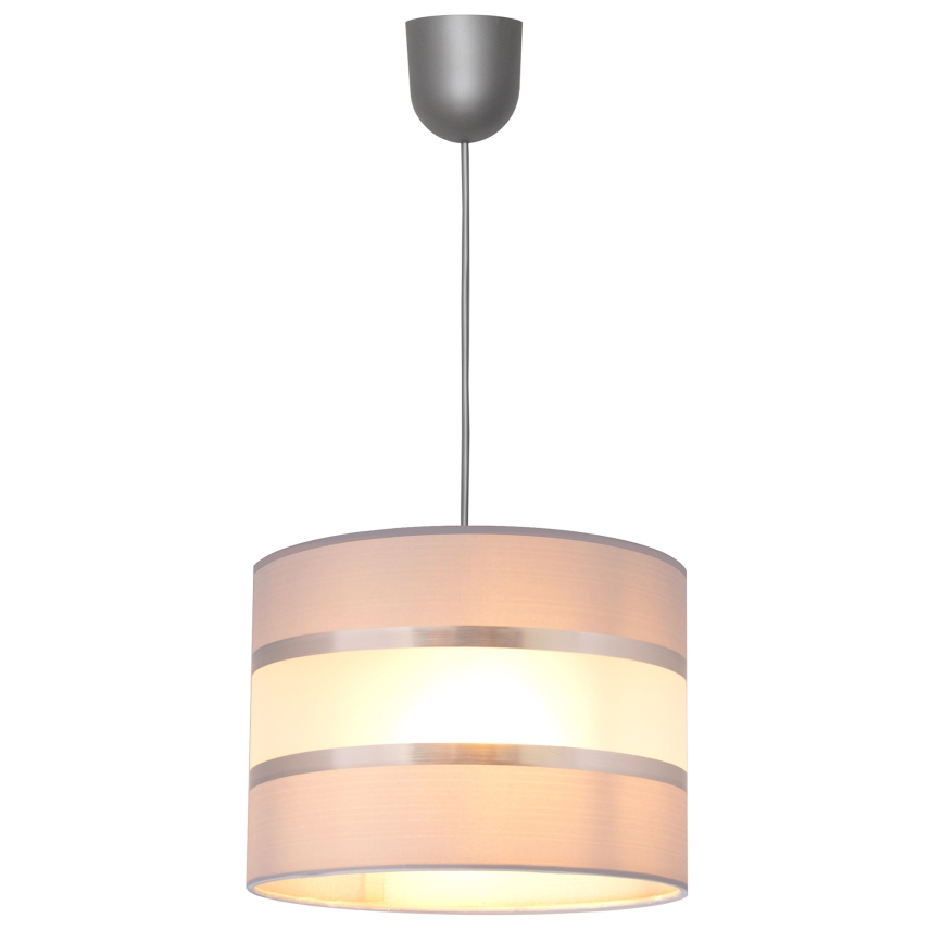 Suspension filaire HELEN 1xE27/15W/230V diam. 20 cm gris/argent