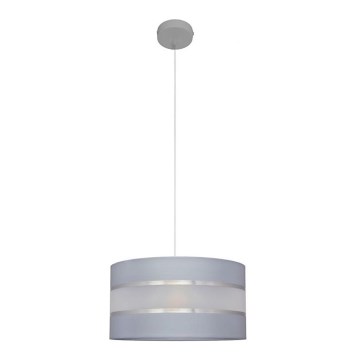 Suspension filaire HELEN 1xE27/15W/230V diam. 35 cm gris/argent