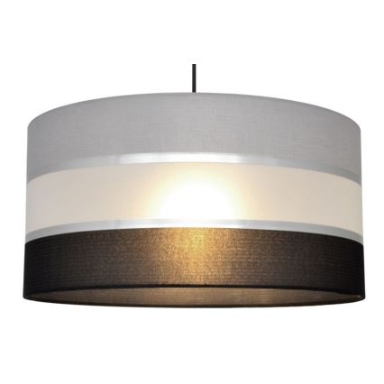 Suspension filaire HELEN 1xE27/15W/230V diam. 40 cm noir/gris/argent