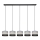 Suspension filaire HELEN 5xE27/15W/230V noir/gris/doré