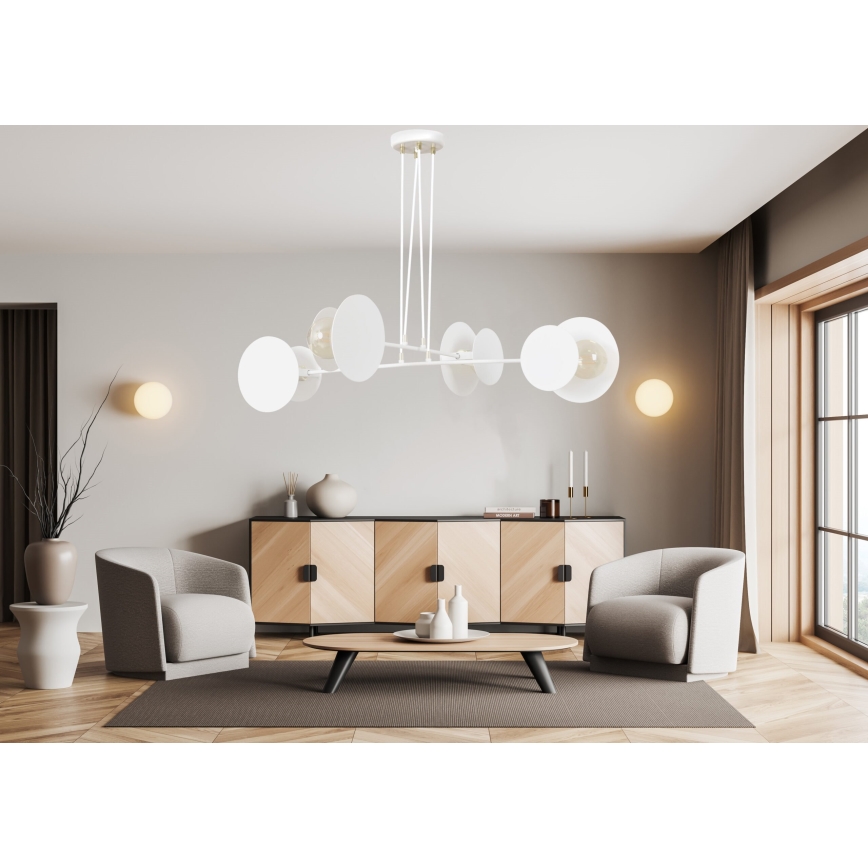 Suspension filaire IDEA 4xE27/15W/230V blanc
