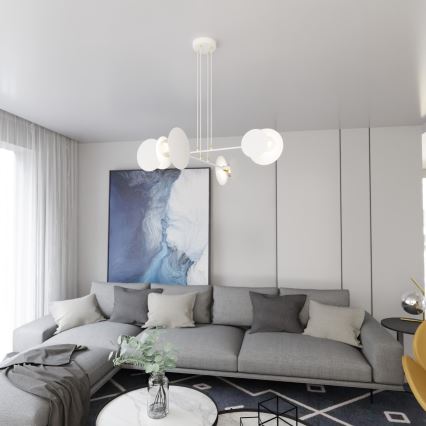 Suspension filaire IDEA 4xE27/15W/230V blanc