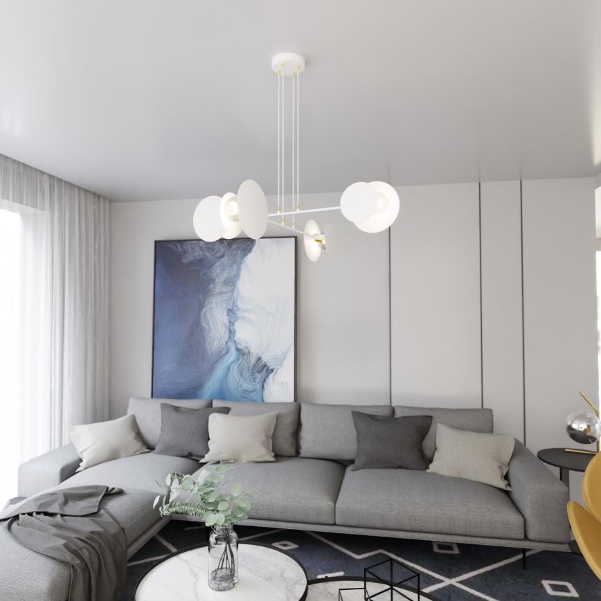 Suspension filaire IDEA 4xE27/15W/230V blanc
