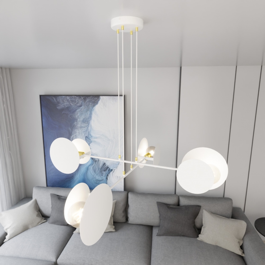 Suspension filaire IDEA 4xE27/15W/230V blanc