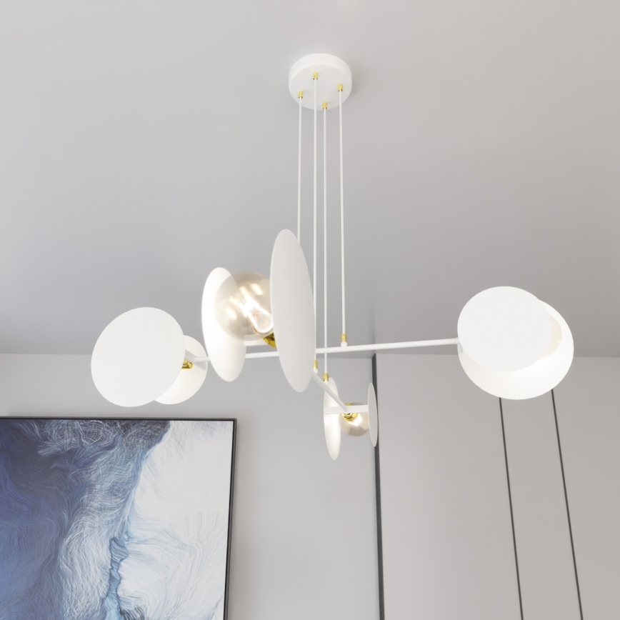 Suspension filaire IDEA 4xE27/15W/230V blanc