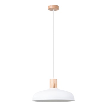 Suspension filaire INDY 1xE27/15W/230V d. 38 cm blanc