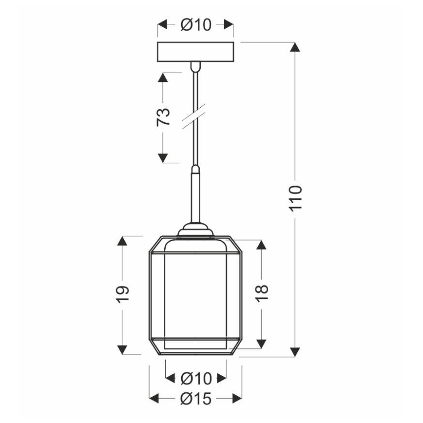 Suspension filaire JONERA 1xE27/40W/230V noir