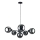 Suspension filaire KALIOPE II 6xE14/50W/230V noir/fumé noir