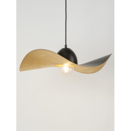 Suspension filaire KAPELLO 1xE27/60W/230V diam. 55 cm noir/doré