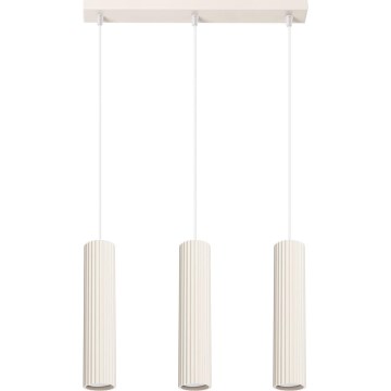 Suspension filaire KARBON 3xGU10/10W/230V crème