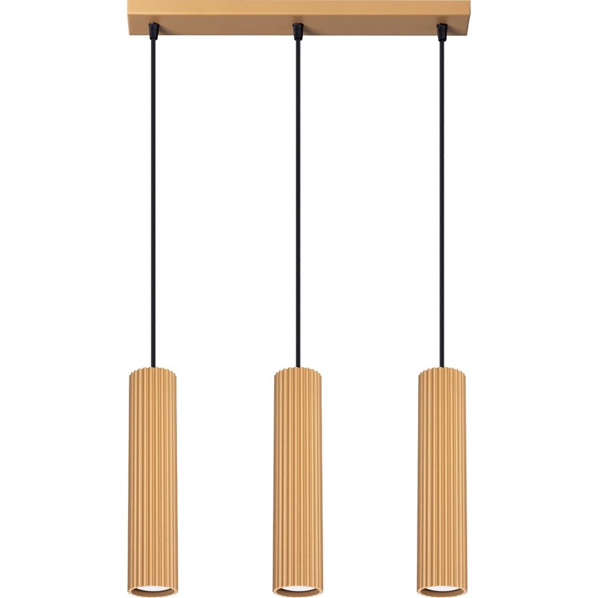 Suspension filaire KARBON 3xGU10/10W/230V doré