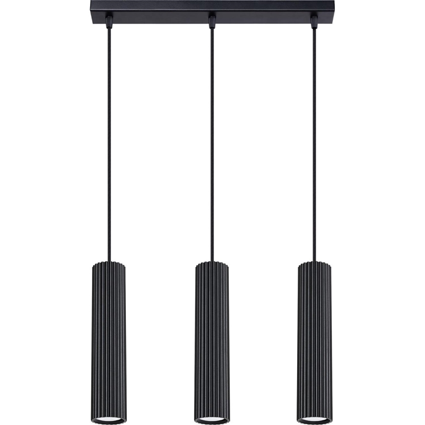 Suspension filaire KARBON 3xGU10/10W/230V noir