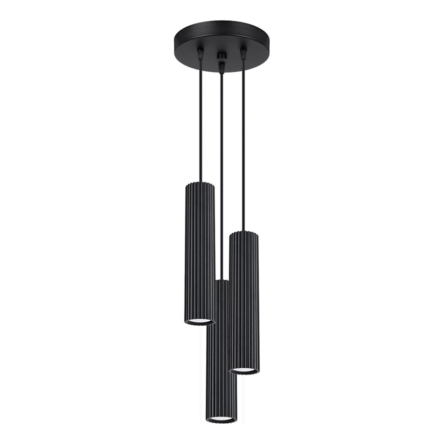 Suspension filaire KARBON 3xGU10/10W/230V noir