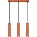 Suspension filaire KARBON 3xGU10/10W/230V rouge