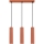 Suspension filaire KARBON 3xGU10/10W/230V rouge