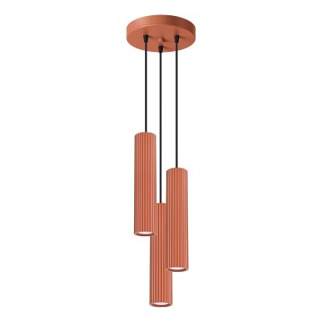 Suspension filaire KARBON 3xGU10/10W/230V rouge