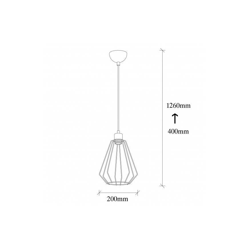 Suspension filaire KESE 1xE27/40W/230V