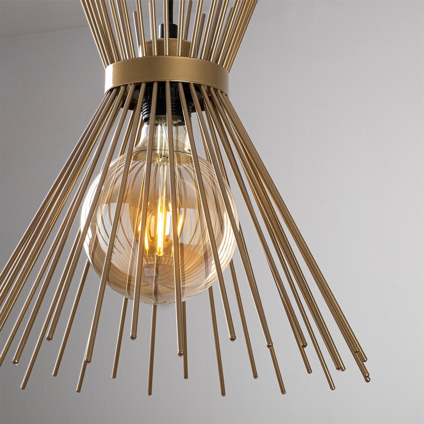 Suspension filaire KIRPI 3xE27/40W/230V dorée