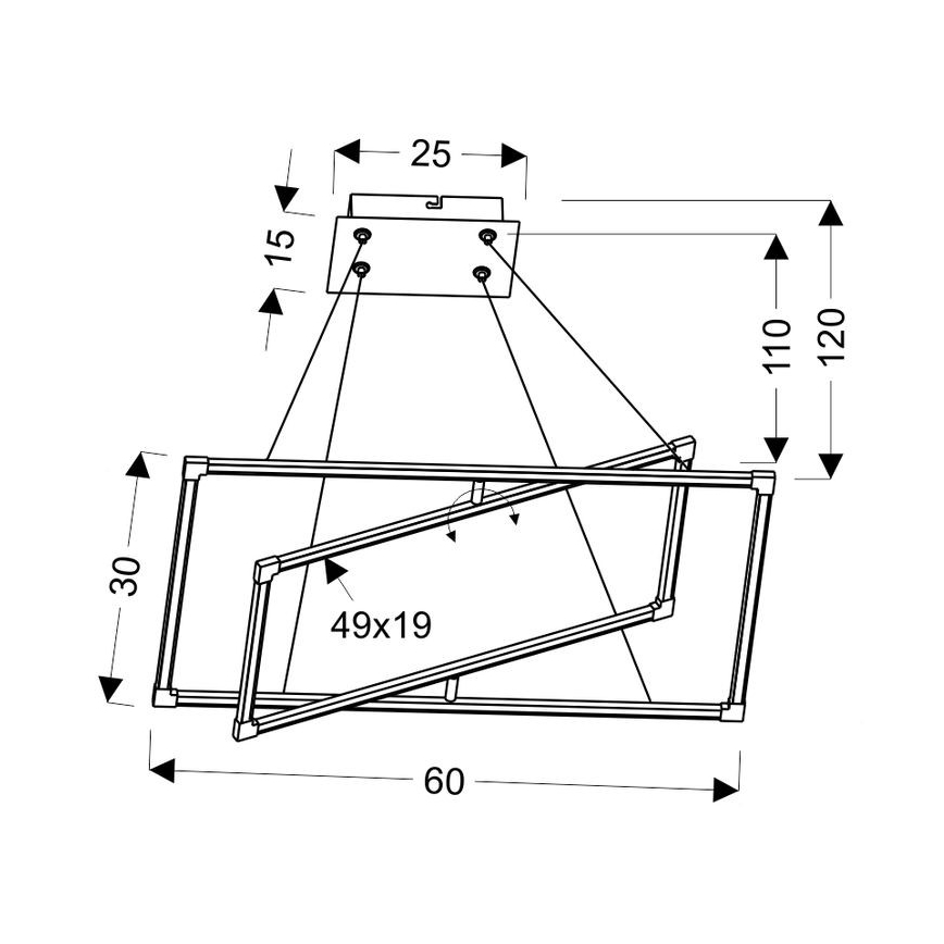 Suspension filaire KSEROS LED/35W/230V