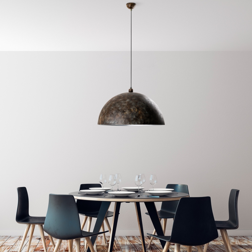 Suspension filaire KURE 1xE27/40W/230V d. 60 cm gris
