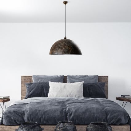 Suspension filaire KURE 1xE27/40W/230V d. 60 cm gris