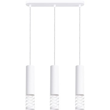 Suspension filaire LAMI 3xGU10/10W/230V blanc