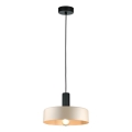Suspension filaire LATTE 1xE27/60W/230V beige/noir