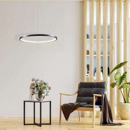 Suspension filaire LEA LED/20W/230V 4000K d. 50 cm noir