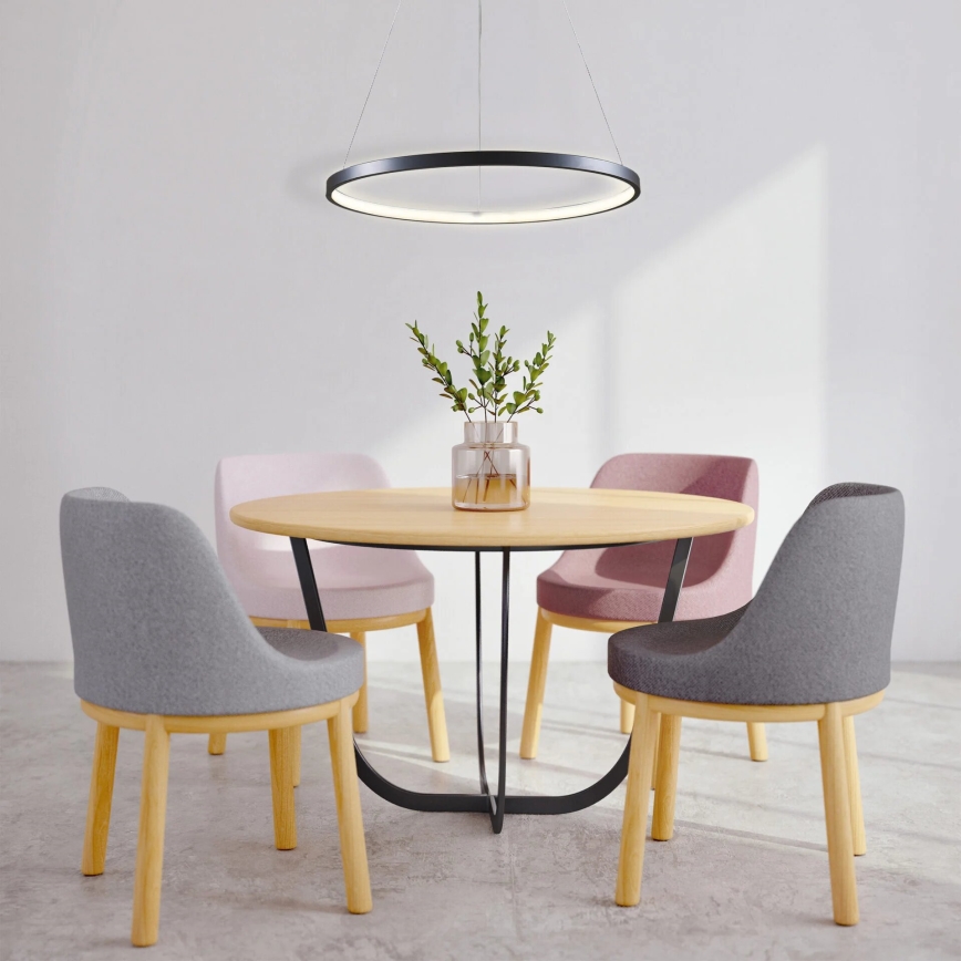 Suspension filaire LEA LED/20W/230V 4000K d. 50 cm noir