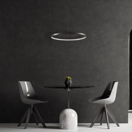 Suspension filaire LEA LED/20W/230V 4000K d. 50 cm noir