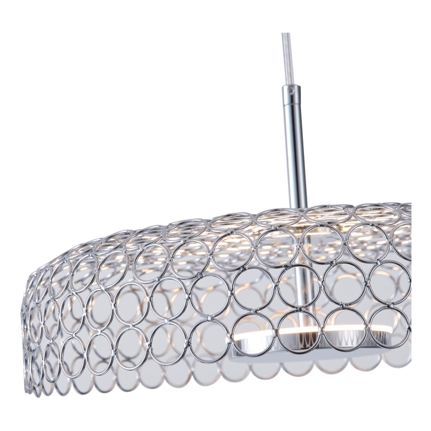 Suspension filaire LED/10W/230V 3000K chrome brillant d. 35 cm