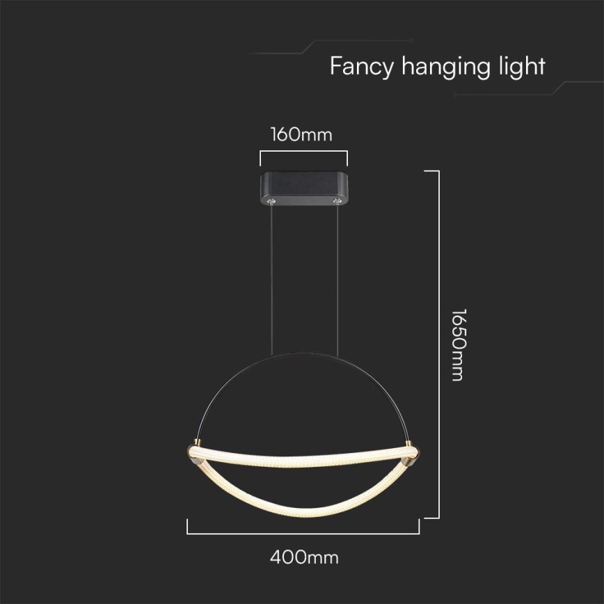 Suspension filaire LED/12W/230V 3000K d. 40 cm