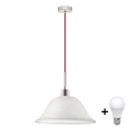 Suspension filaire LED 1xE27/60W/230V blanc