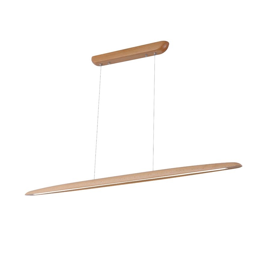 Suspension filaire LED/22W/230V 4000K 130 cm hêtre/bois massif