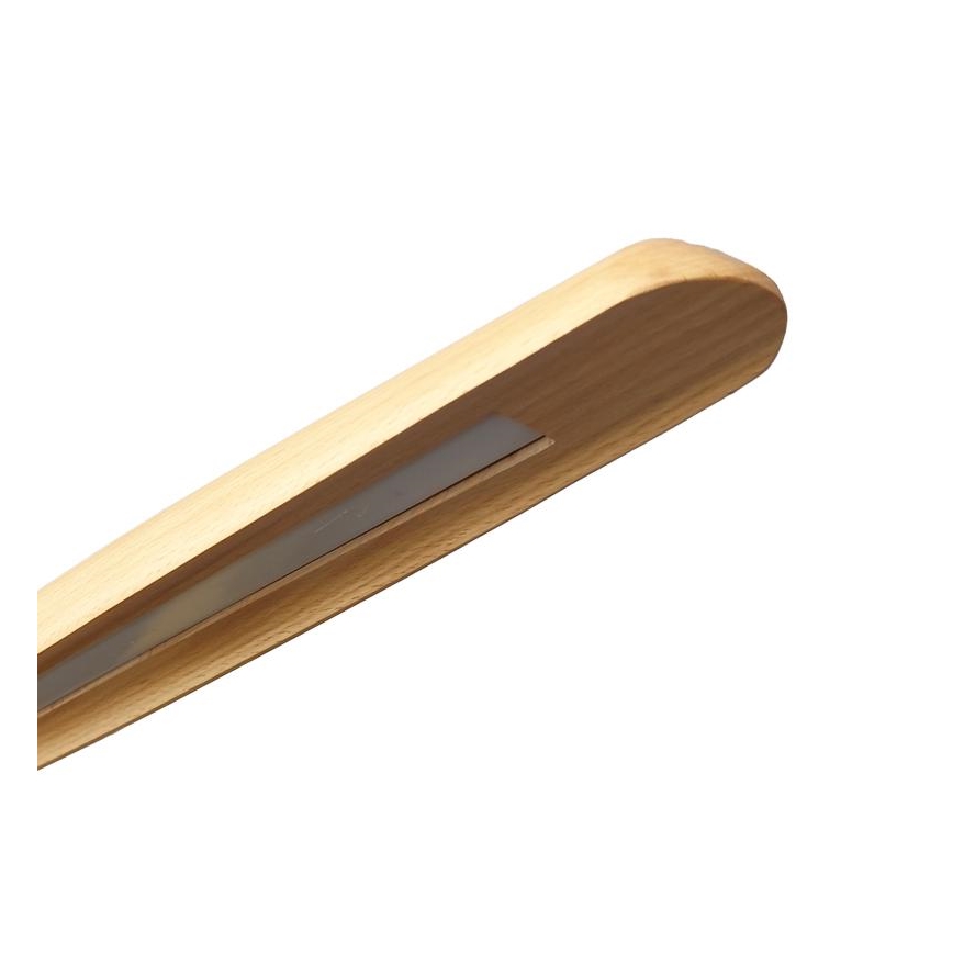Suspension filaire LED/22W/230V 4000K 130 cm hêtre/bois massif