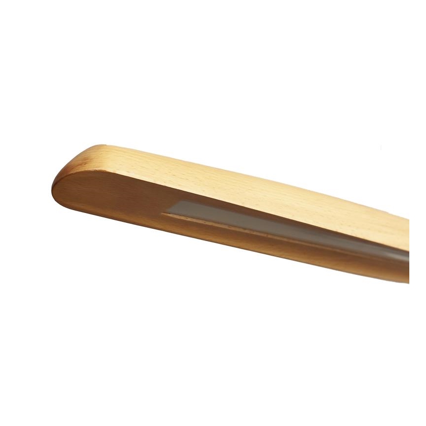 Suspension filaire LED/22W/230V 4000K 130 cm hêtre/bois massif