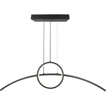 Suspension filaire LED/30W/230V 4000K 88 cm noir