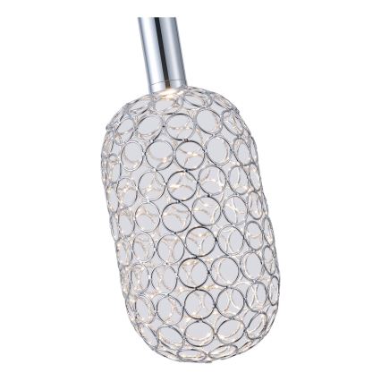 Suspension filaire LED/6,3W/230V 3000K chrome brillant d. 13 cm