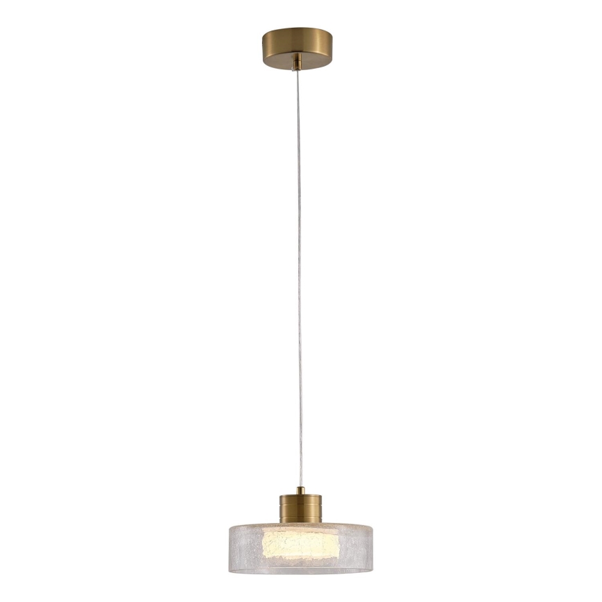 Suspension filaire LED/8W/230V 3000K doré/transparent pr. 20 cm