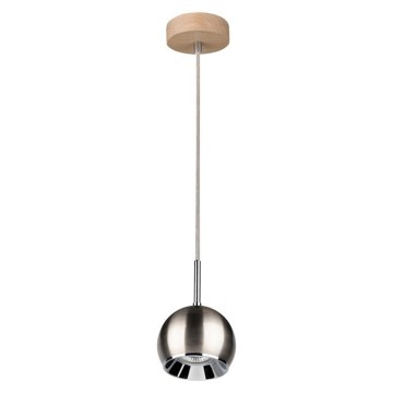 Suspension filaire LED BALL WOOD 1xGU10/5W/230V chêne mat