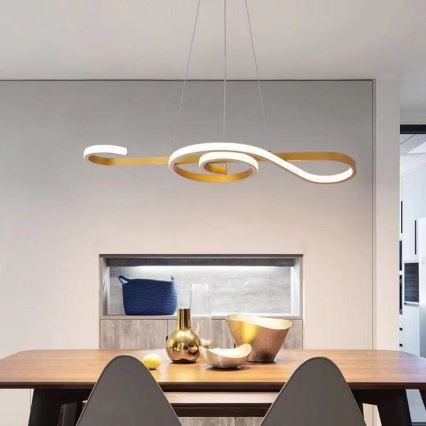 Suspension filaire LED LED/18W/230V 3000K doré