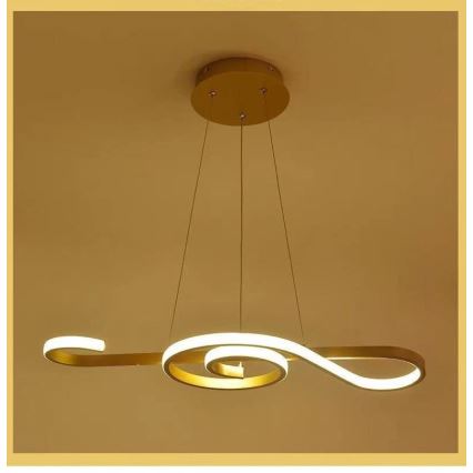 Suspension filaire LED LED/18W/230V 3000K doré