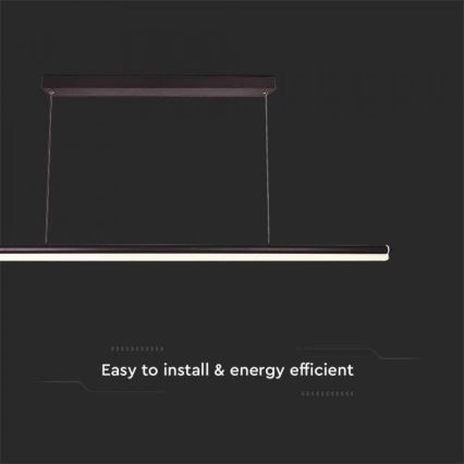 Suspension filaire LED LED/23W/230V 4000K 120 cm noir