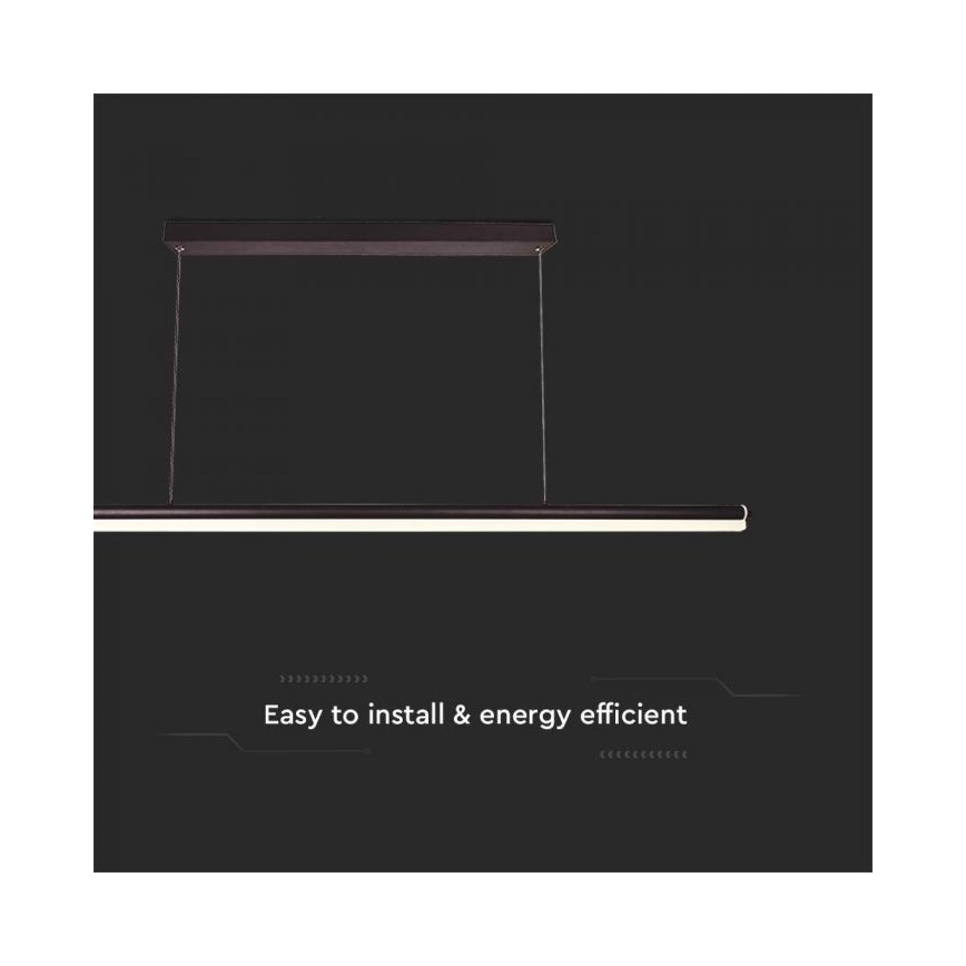 Suspension filaire LED LED/23W/230V 4000K 120 cm noir