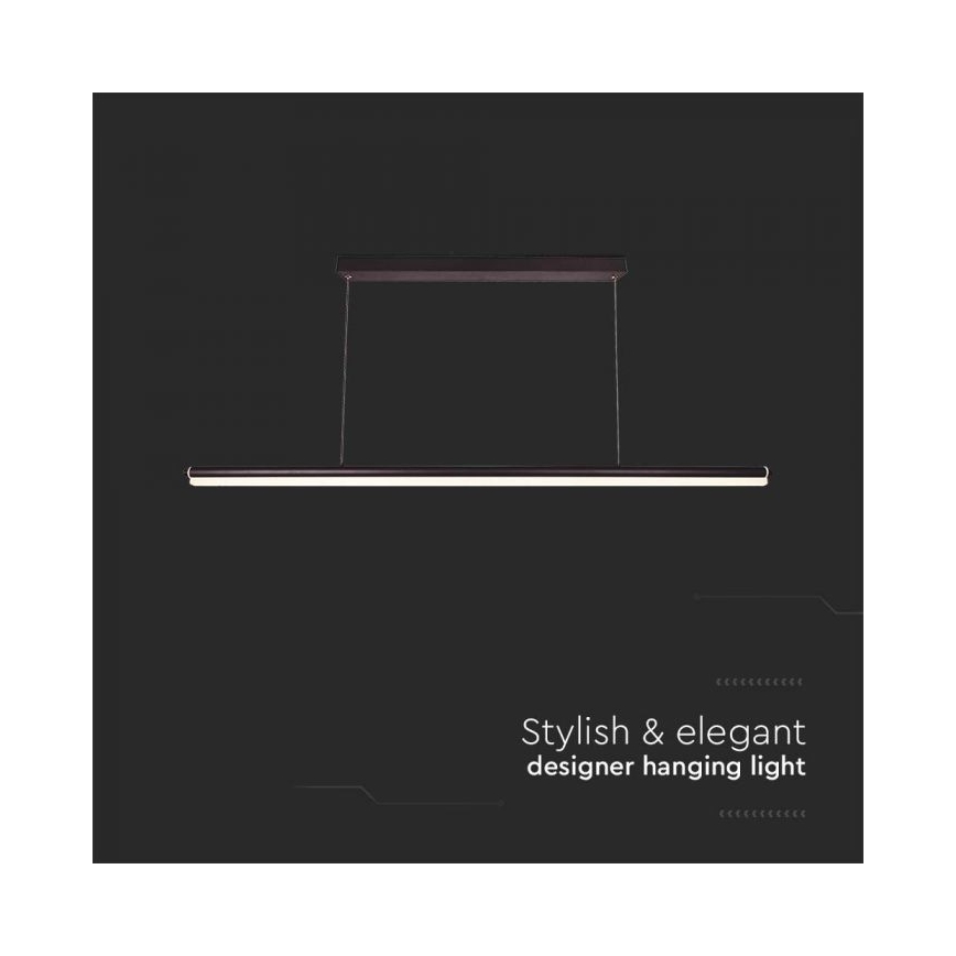 Suspension filaire LED LED/23W/230V 4000K 120 cm noir