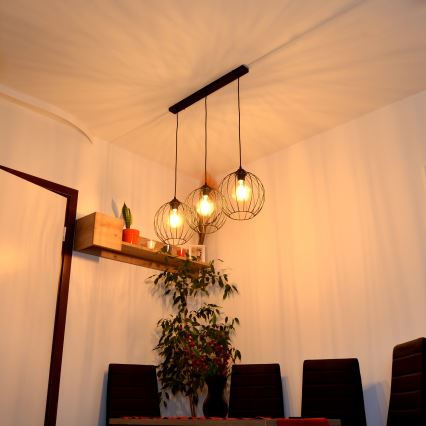 Suspension filaire LED MERCURE 3xE27/15W/230V