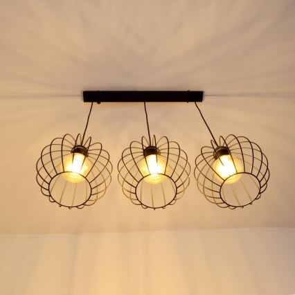 Suspension filaire LED MERCURE 3xE27/15W/230V