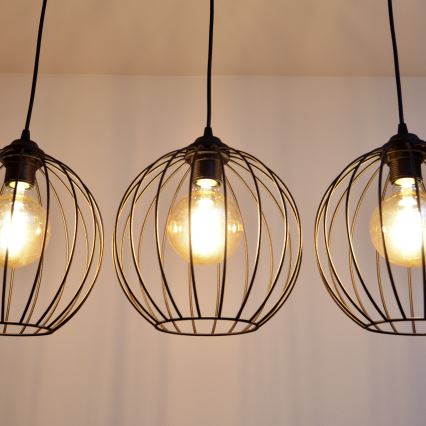 Suspension filaire LED MERCURE 3xE27/15W/230V