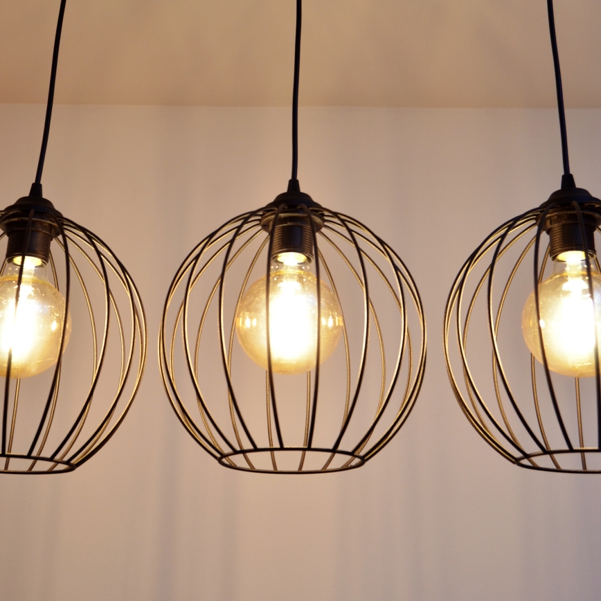 Suspension filaire LED MERCURE 3xE27/15W/230V
