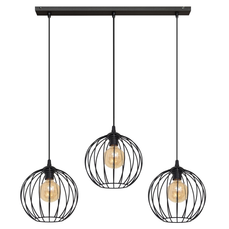Suspension filaire LED MERCURE 3xE27/15W/230V